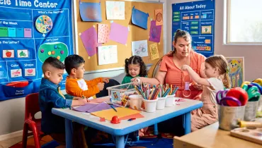 Children playing in Class